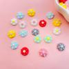 100Pcs New Cute Resin 9mm Colorful Chrysanthemums Series Flat Back Fit Phone Deco Parts Embellishments for Hair Bows Accessories