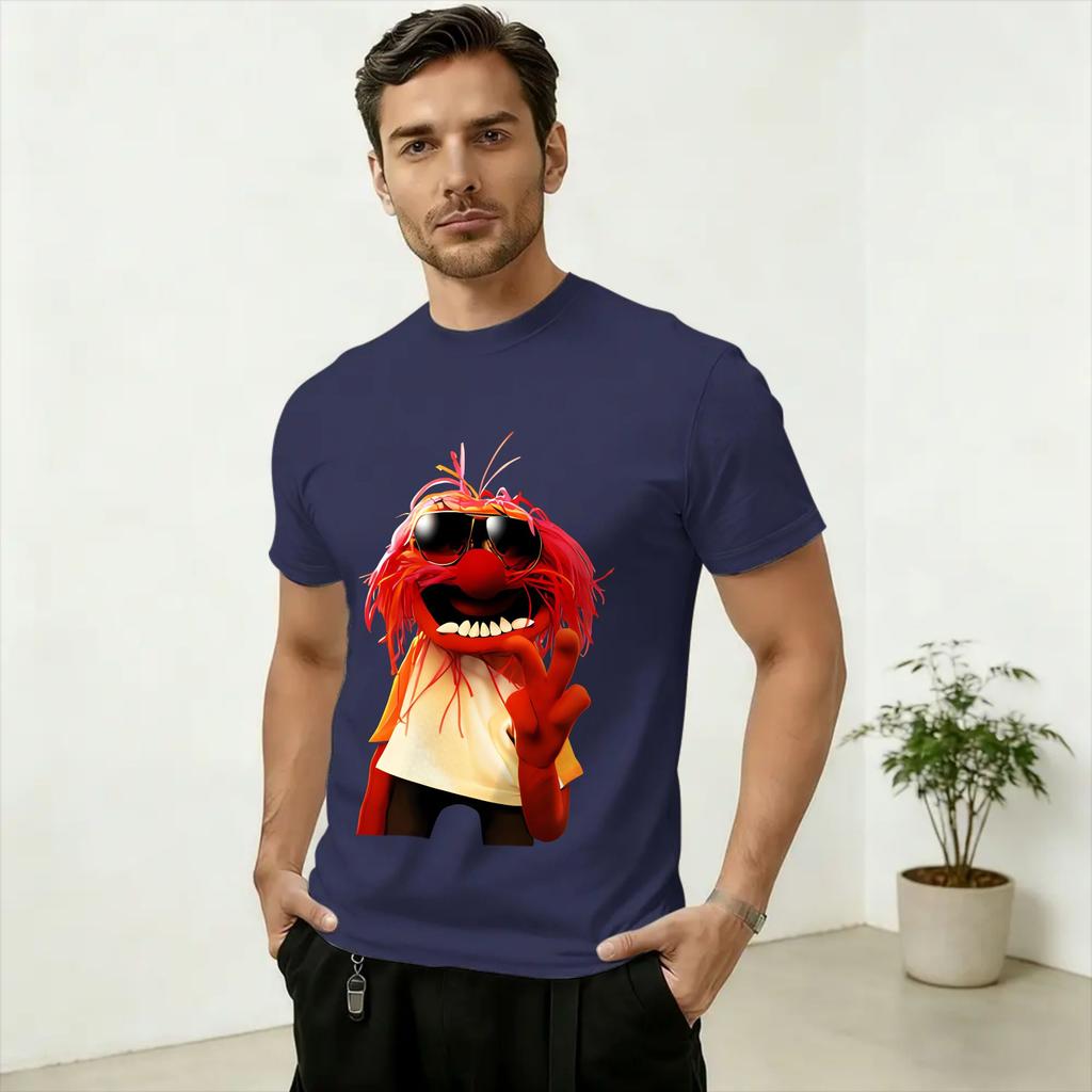 MMuppets Animal Unisexs T Shirt Fashion Tee Shirt Short Sleeve Round Neck TShirts Cotton Gift Idea Clothes