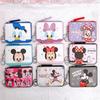 Disney Porta-Cartões e Porta-Moedas da Série Cartoon Mickey e Minnie, Porta-Cartões de Refeição Estudantil e Carteiras com Chaveiros do Pato Donald e Jessie.