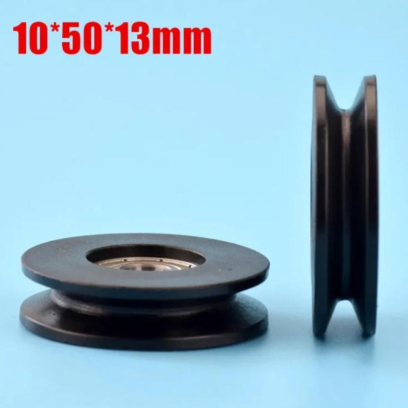 1Pcs U Groove Wire Rope Over Line Pulley Lightweight Durable Nylon Lifting Wheel for Home DIY Hanging Decor Installation