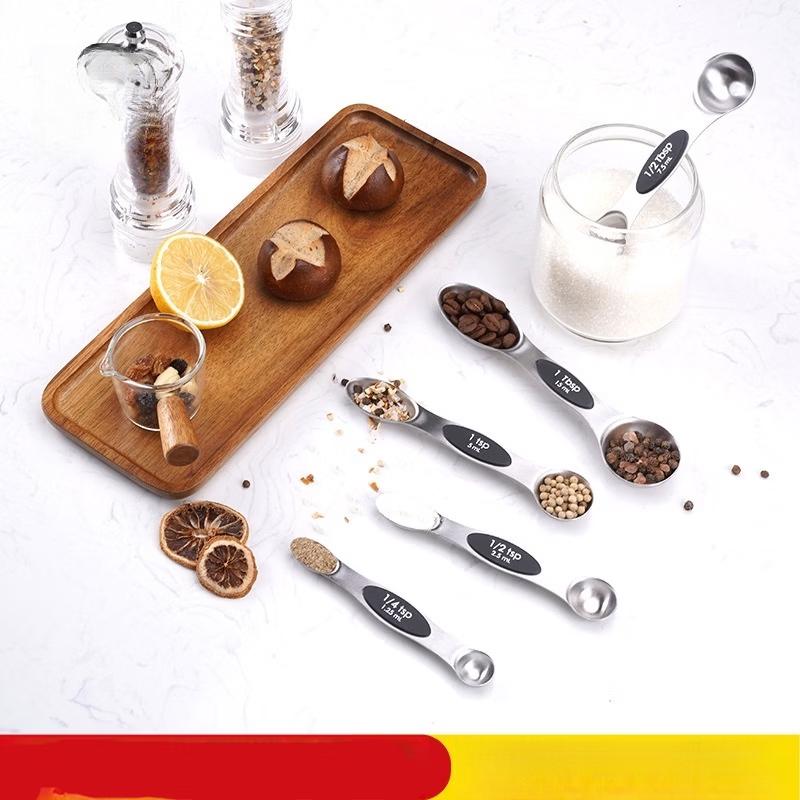 MDNG Magnetic Stainless Steel Double-Head Measuring Spoon Set