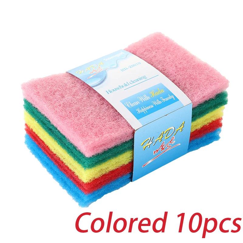 

10/20/30 Pcs Scrub Pads Household Kitchen Oil Removal Dishwashing Pot Pads Scratch Free Multipurpose Reusable Cleaning Dishrag 10pcs