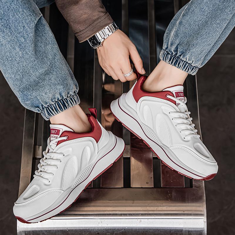 New Fashion Men 's Four Seasons Comfortable Thick Sole Shoes Students BoysTrending Soft Sole Breathable Casual Running Sneakers