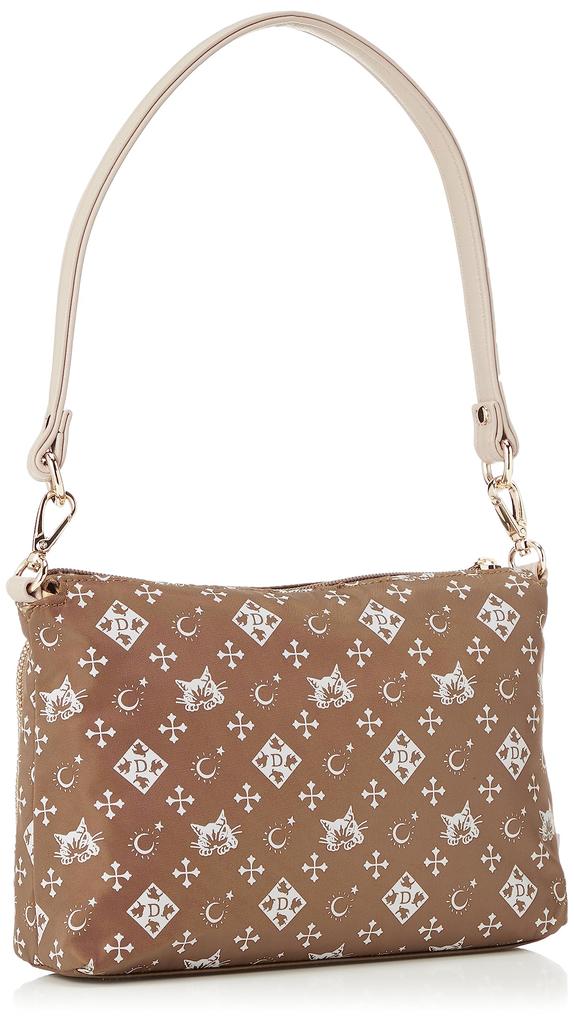 WACHIFIELD T2O Lightweight Water-Repellent Shoulder BagHandbag with Wallet, Perfect for Women, Dayan Cat Design, WTSK-01 (Oak)
