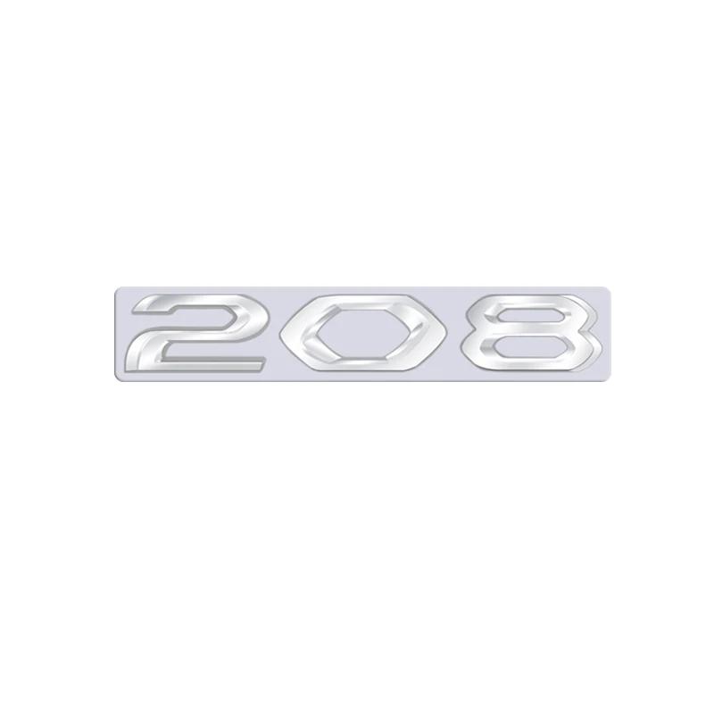 Pro Peugeot 208 GT Auto 3D Kovové Písmena Logo Odznak Samolepky Auto Auto Zadní Kufr Abecední Znak Stylingové Samolepky