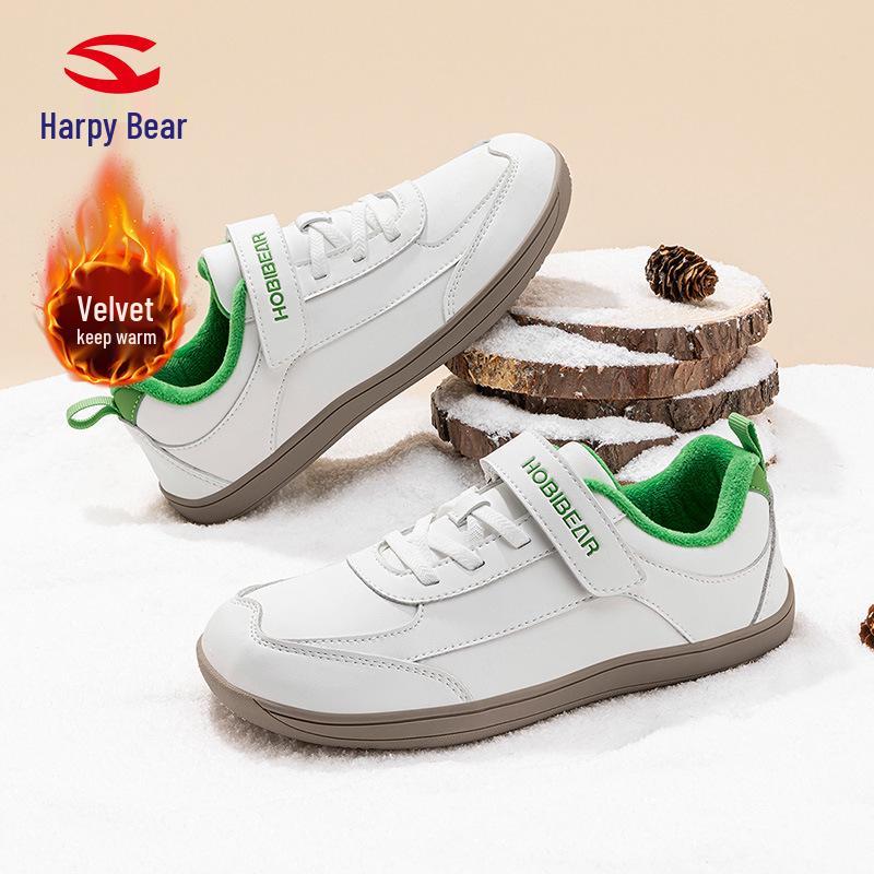 HOBIBEAR Boys Wide Toe Winter Sports Shoes - Plus Velvet, Warm, Casual Outdoor Footwear.