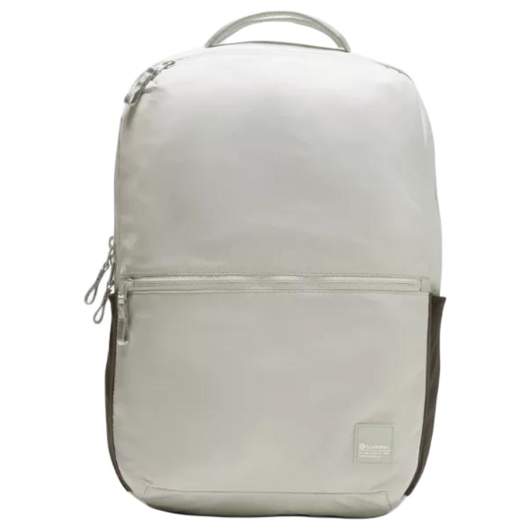 Lululemon Double-Zip 22L Classic Logo Polyester Backpack Unisex Backpack Jade-Grey LU9CANS-036303 Jadeite Gray