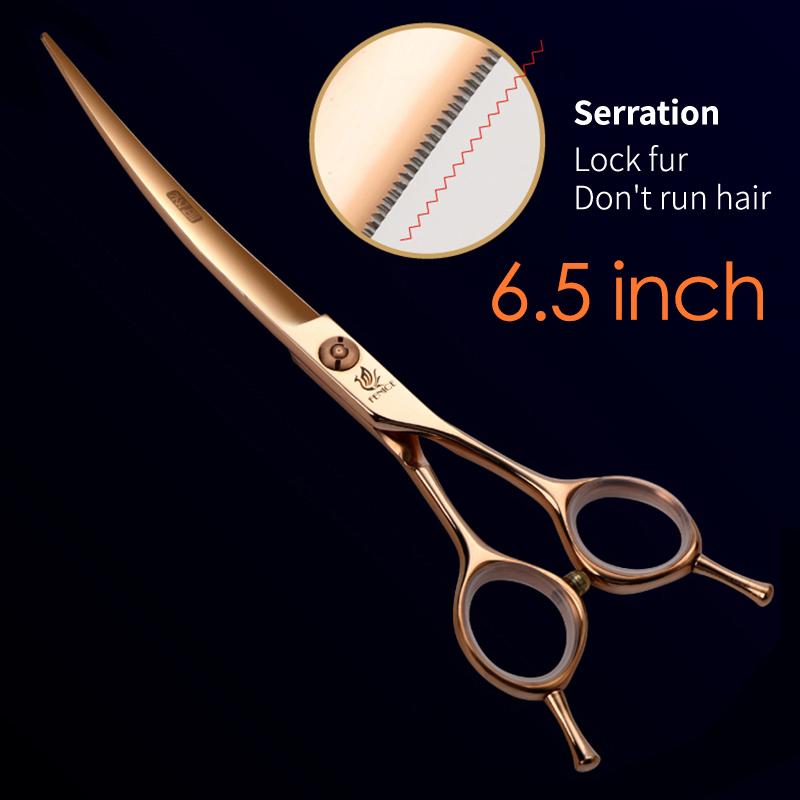 Forbici Professionali Fenice 6.25/6.75 Pollici per Toelettatura Animali con Lama Dentata a Seghetto Forbici per Animali per Cani Gatti JP440C