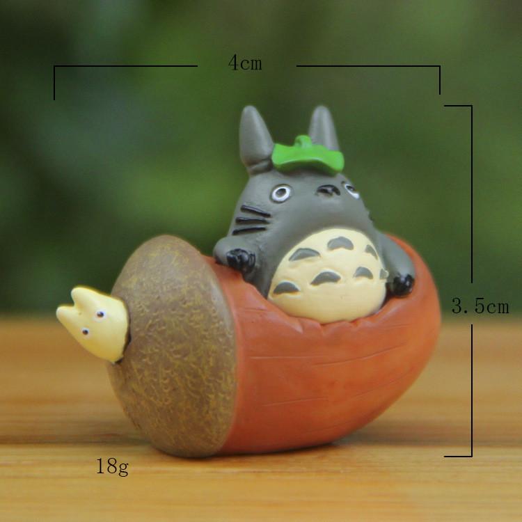 Cartoon My Neighbor Totoro Andwalnut Kernel Coal Balls Resin Miniature Micro Landscape Figures For Gift And Decoration