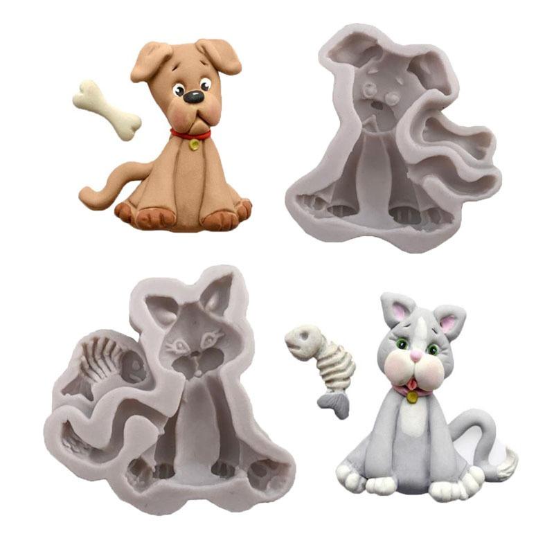 Kitty Silicone Sugarcraft Mold Resin Tools Cupcake Baking Mould Fondant Cake Decorating Tools