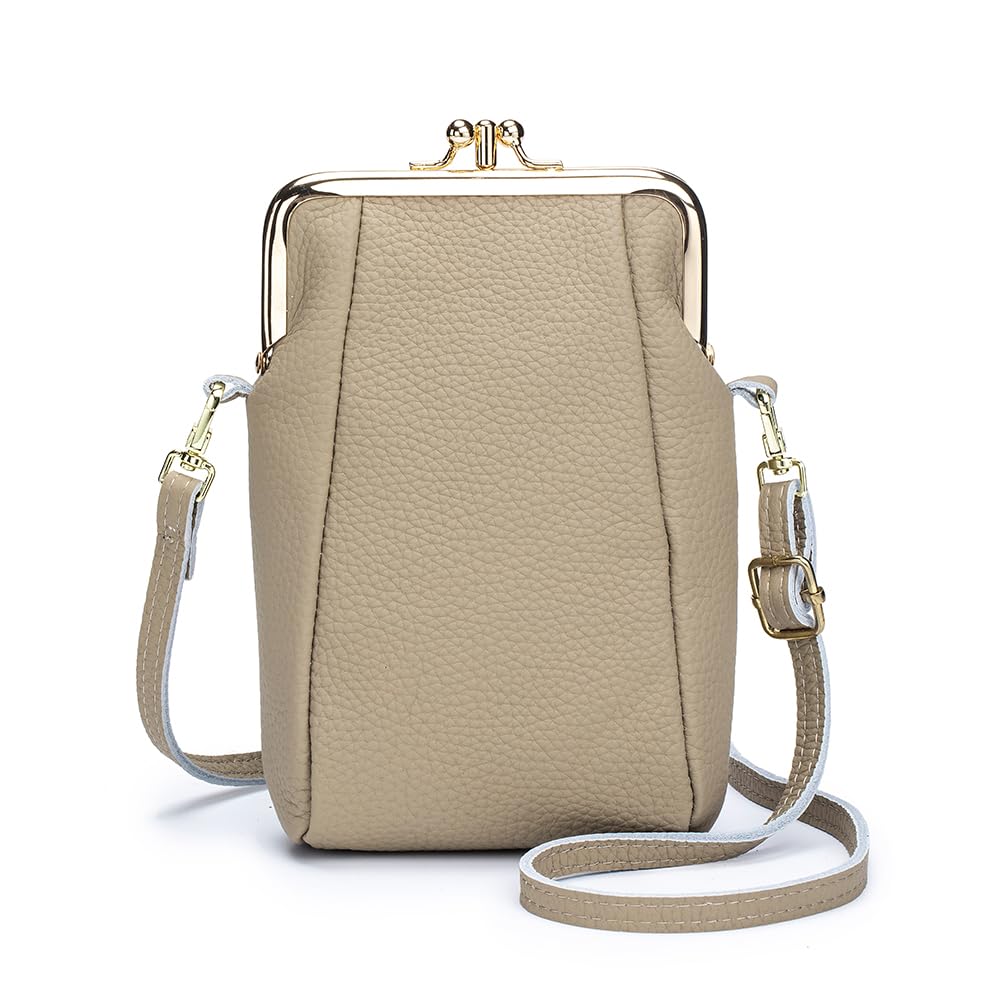 Genuine Leather Purse Shoulder Bag for Mini Smartphone Small Small Bag [Yocipa] Women, Pochette, 2-Room Structure, Pouch, Crossbody, Shoulder, Bag,