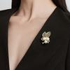 Pearl Leaf Brooch Fashion Exquisite Leaf Brooch Premium Sense Anti-Light Pin Clothing Accessories