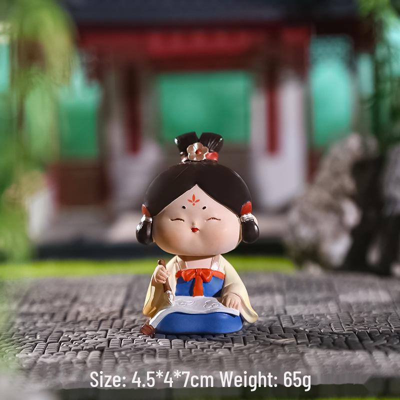 Kreativer Handyhalter im Stil der Tang-Dynastie mit Glücksbringer: Exquisites Harzornament