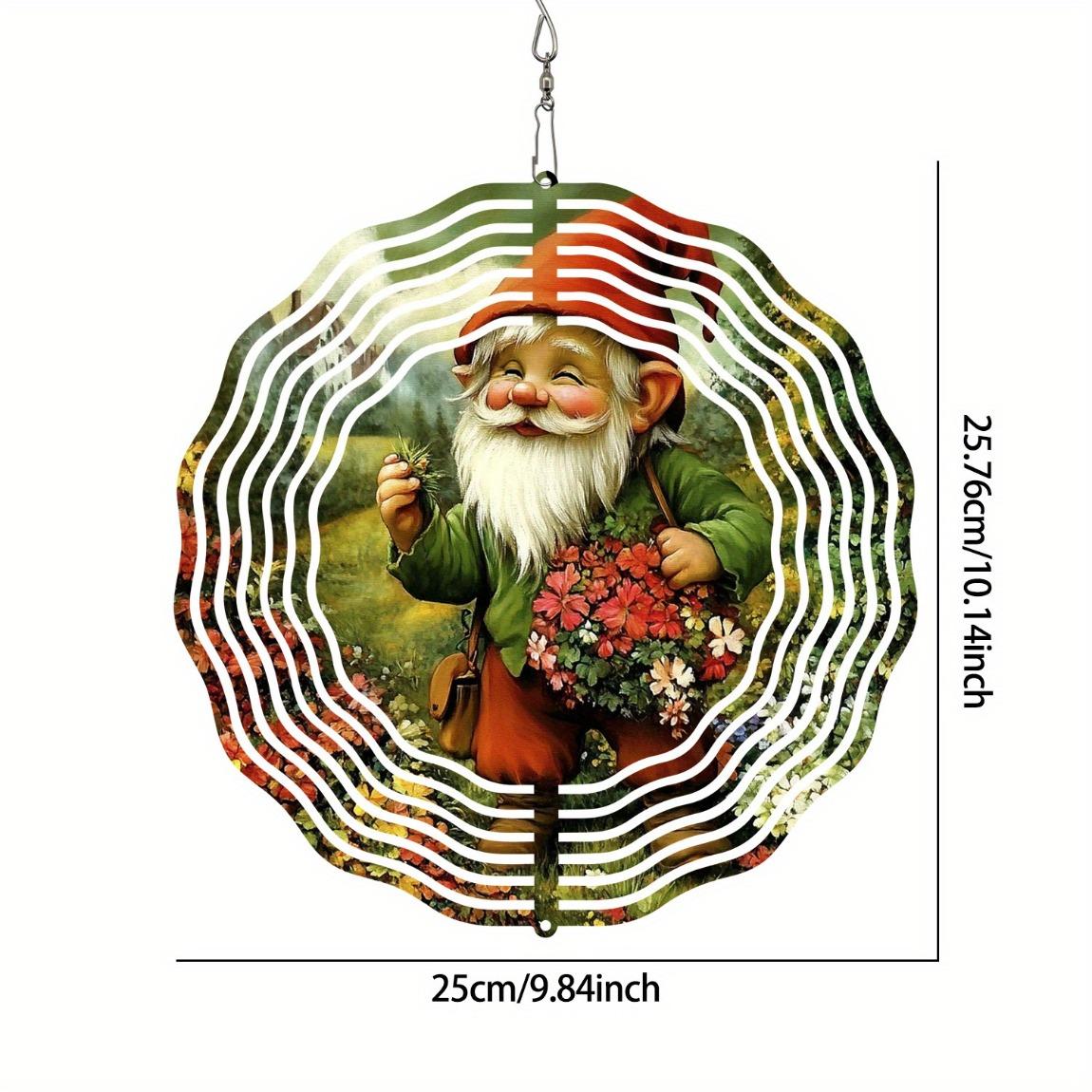 

Classic Iron Metal Wind Spinner Kinetic 3D Hanging Ornament for Home Decor Garden Yard Gift Featherless No Electricity Required 01A