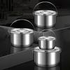 with Handle and Lid Outdoor Camping Pot Stainless Steel Portable Single Pan Pot  Picnic