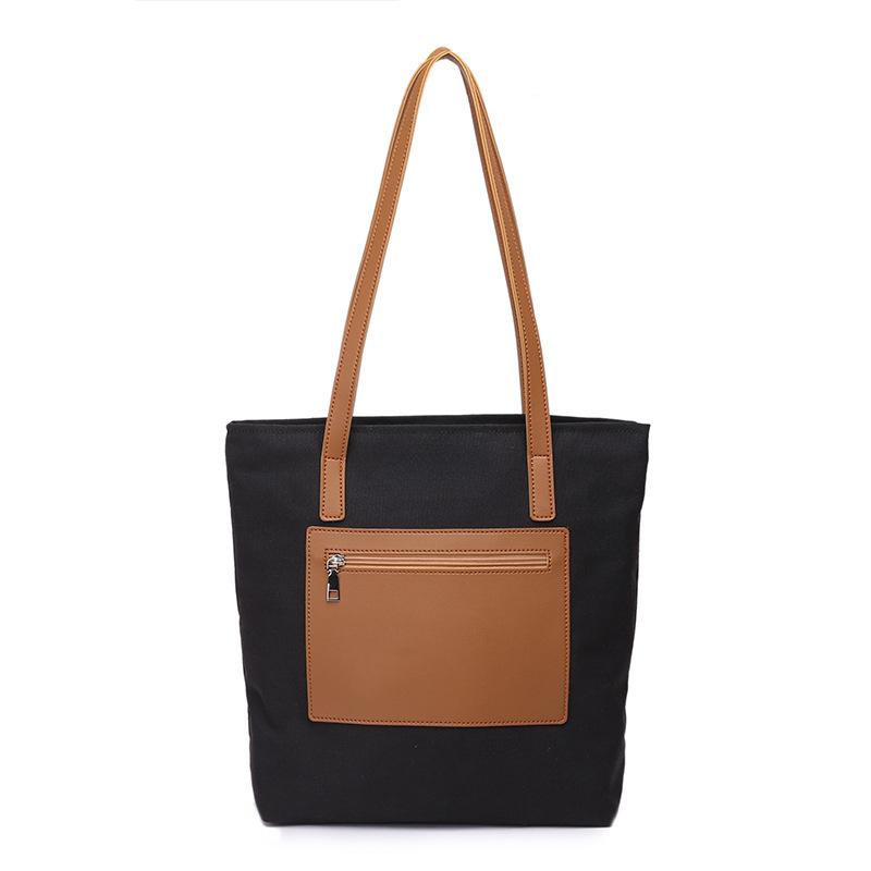 

Высококачественная сумка-тоут, большая вместимость, простая и универсальная, женская сумка, модная и повседневная, складная, на одно плечо 30*10*33cm чёрный