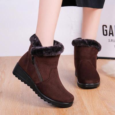 Hiver chaud femmes bottes de neige plate-forme chaussures décontractées grande taille dames bottes fermeture éclair femme imperméable bottines