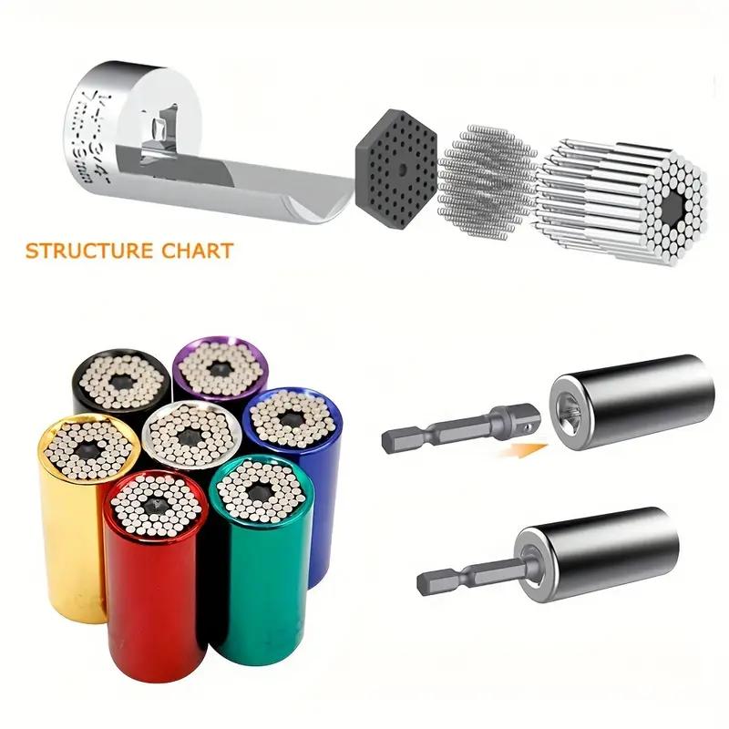Universal socket wrench set 7-19mm multifunctional universal electric socket tool quick ratchet wrench with 3/8 connecting rod.