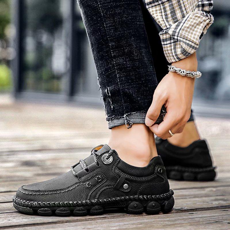 Bequeme Männer Casual Schuhe Müßiggänger Männer Schuhe Qualität Split Leder männer Schuhe Männer Wohnungen Mokassins Schuhe Größe 38-48