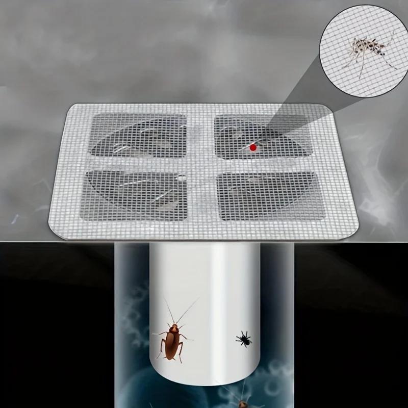 10/20/30pcs Disposable Shower Drain Hair Catcher Mesh Stickers, Floor Drain Hair Filter, Disposable Hair Catchers for Shower