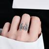 Retro Angel Wings Ring For Women Silver Color Punk Gothic Adjustable Open Ring Handmade Designer  Unisex Accessories Gift