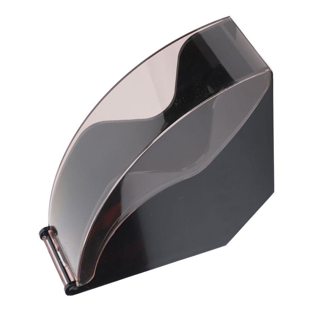 Fächerförmige Aufbewahrungsbox mit staubdichtem Deckel, kompakter Acryl-Filterpapierhalter, Behälter für Kaffeepapier