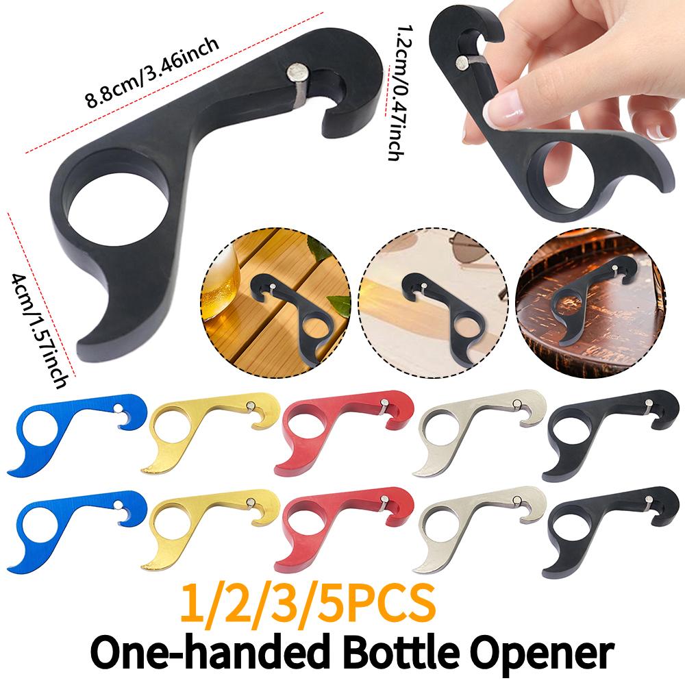 1/2/3/5PCS One-handed Bottle Opener Magnetic Bottle Opener Portable Beer Opener for Kitchen Bar or Restaurant Gift for Men