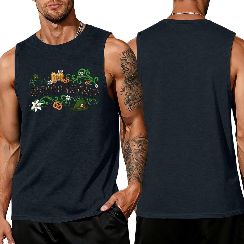Men Sleeveless Tank Top Casual Summer Loose Fit Lightweight Muscle Shirt Breathable Soft Fabric Comfortable Beachwear