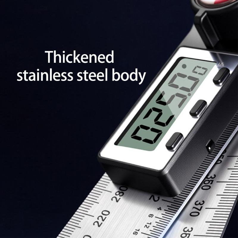 Professional Stainless Steel Angles Gauges 200mm Double Measurement System & Response Digital Screen