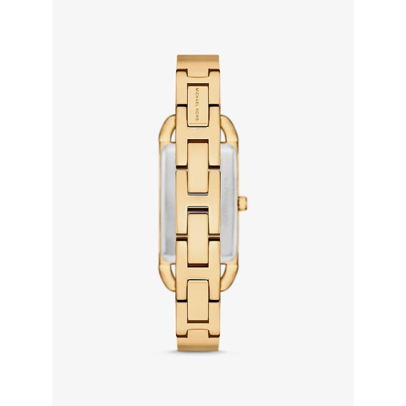 Michael Kors Mini Empire Pavé Gold-Tone Bangle Watch MK4840