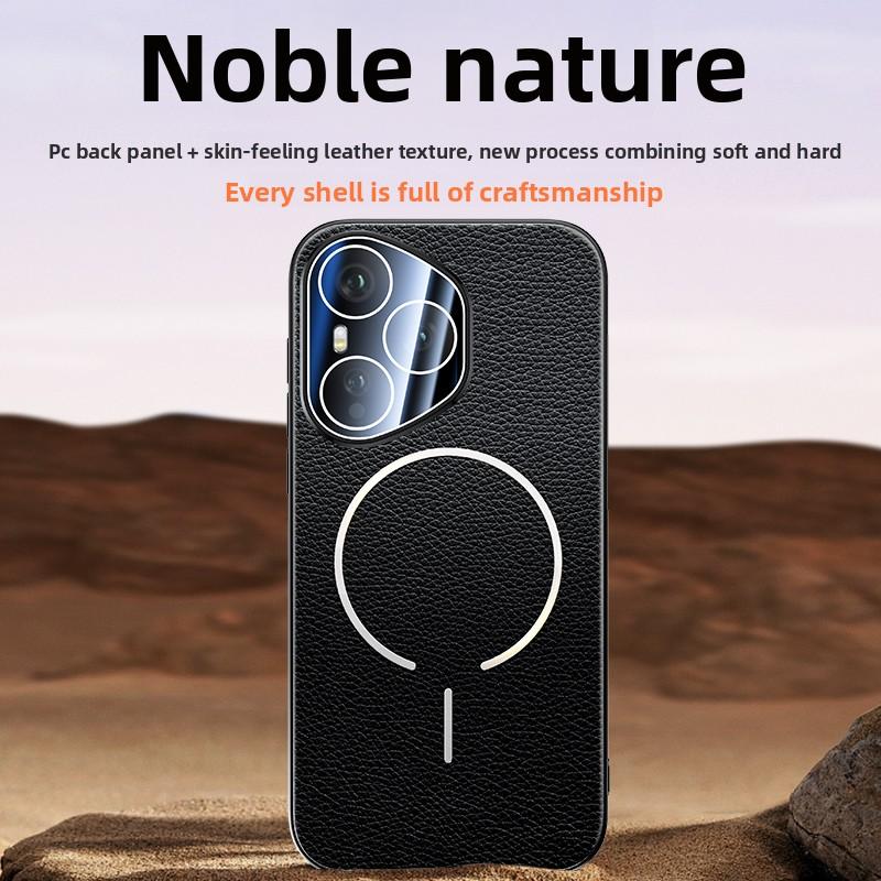 For Huawei Honor 400 Pro Case Luxury PU Leather Magnetic wireless charging Protective Back Cover For Honor400 400Pro Phone Shell