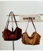 2026 Luxury Retro Suede Leather Tote Bag: High-End Frosted Cowhide Women's Shoulder Bag