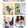 Mini Portable Tripod Stand, Flexible Gooseneck Non-Slip Silicone Desktop Phone Holder for Live Streaming, Compatible with iPhone Android