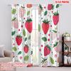 2pcs,2D Plane Printing Pattern Curtains Berry Delight 100% Polyester (without Rod) All Seasons Perfect for Bedroom Living Room