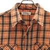 Pherrow's Check Pattern Long Sleeve Cotton Shirt M Orange Men's Used