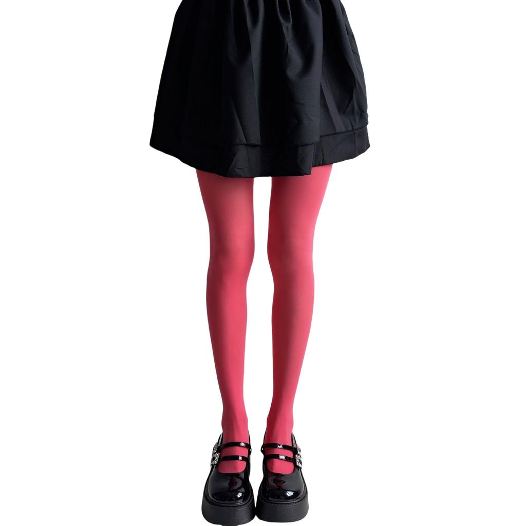 New Spring Women's 80D Denier Velvet Opaque Tights Ladies Colorful Tights Stretch Pantyhose Dressing Dopamine Colors
