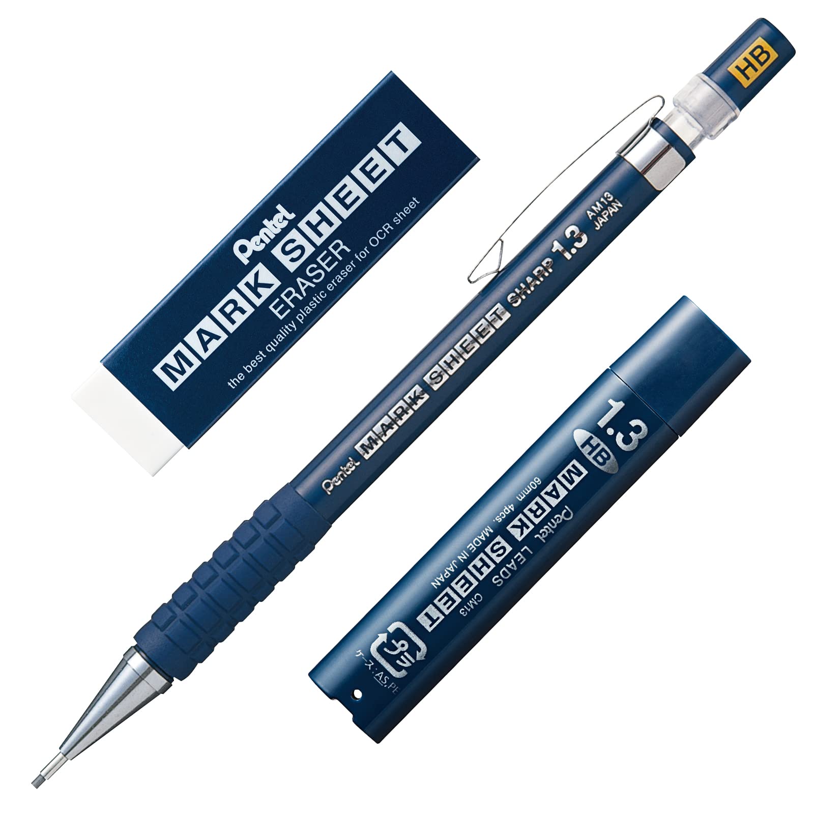 Pentel Mark Sheet Mechanical HB and Lead Set AM113HBSTAMZ Pencil, Eraser, синий
