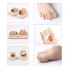 2Pcs Toe Separator Silicone Soft Gel Pedicure Tool for Toe Valgus Overlapping Correction Breathable Elastic Toe Spacer Skin-friendly Foot Care