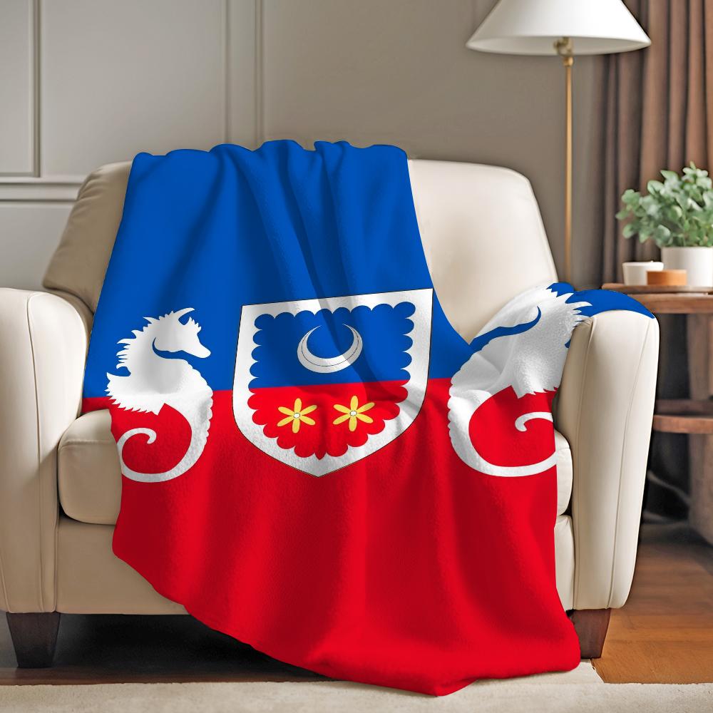 Nation flag M Mayotte flag Blanket For Sofa Office Bed Plane Travel Sleep Read Relax Camping Soft And Warm