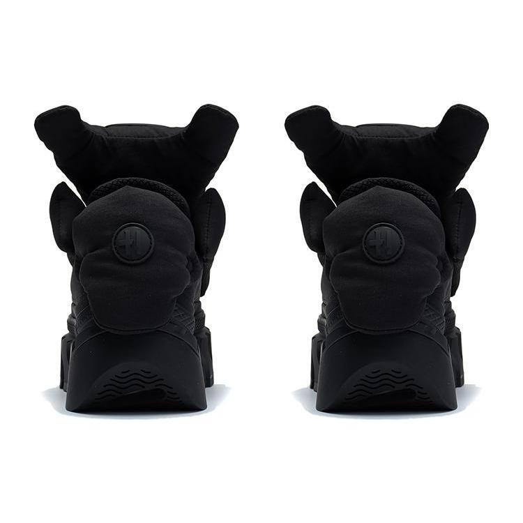 New LiNing Sui Yao Quirky With Blessing Durable Breathable High Top Sports Casual Shoes Women's Black AGCS226-3