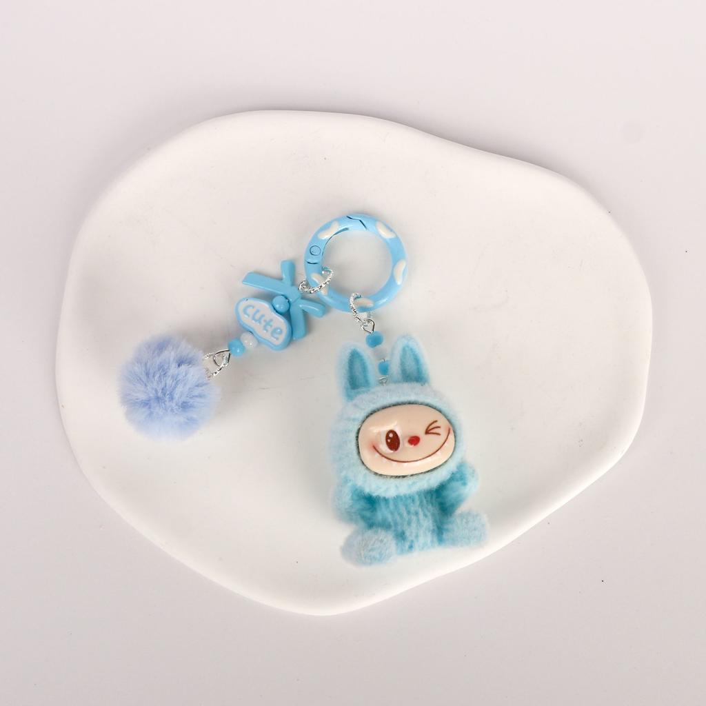 10pcs/set New Bag Decoration Key Rings Key Chains Plush Keychain Pendant, Plush Cloth Figurine Bag Decoration Key Rings Key Chains