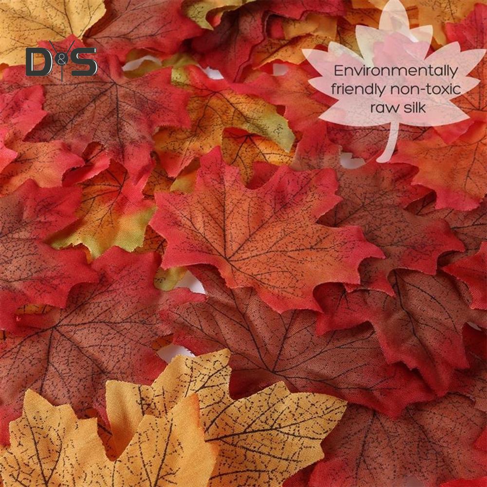KPOP 50 Stück künstliche Herbst-Ahornblätter, Hochzeit, Party, Scrapbooking, Dekor, Foto-Requisite