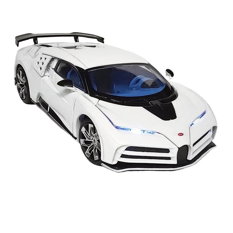 

1/32 Bugatti Centodieci Alloy Sports Car Model Diecast Metal Racing Car Vehicles Model Collection Sound and Light Kids Toys Gift белый