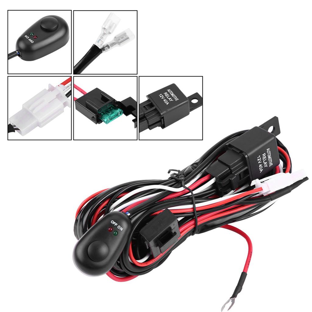 Car 180W Power Switch and Wiring Harness Kit for LED Light Bar(#1)