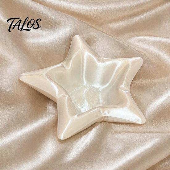 PLA Jewelry Organizer 3D Printed Star Storage Tray, Shape Decorative Five-pointed Elegant Plate Desktop Organizer, Trinket Dish for Dressing