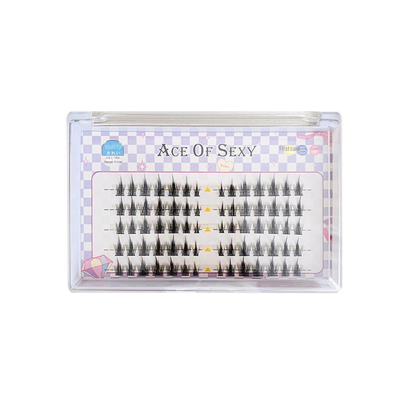 

Натуральные накладные ресницы Pure Desire - белый лунный свет, тонкий стержень, один пучок, для новичков