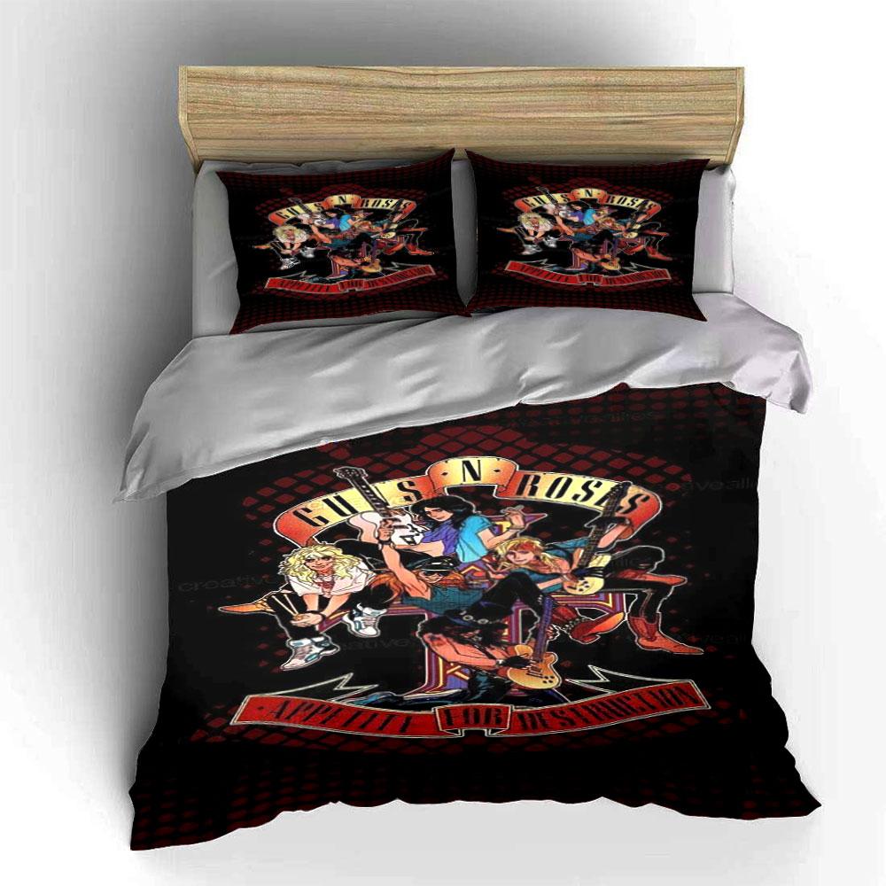 Band members with instruments. Bedding sets Duvet cover sets Duvet covers Pillowcases(1 * Duvet Cover 2 * Pillowcases without duvet insert)