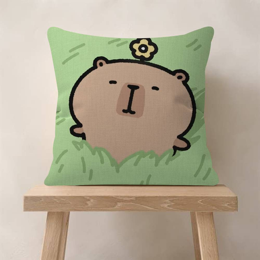 Anime CCapybara Cartoon Cute  Personalized Pillow Cover Kids Bedroom Wild Party Decor Pillowcase kid Birthday shower Gift