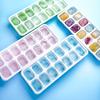 Silicone Refrigerator Ice Cube Trays with Lid BPA Free Large Square Ice Cube Tray Easy Release Stackable Ice Tray