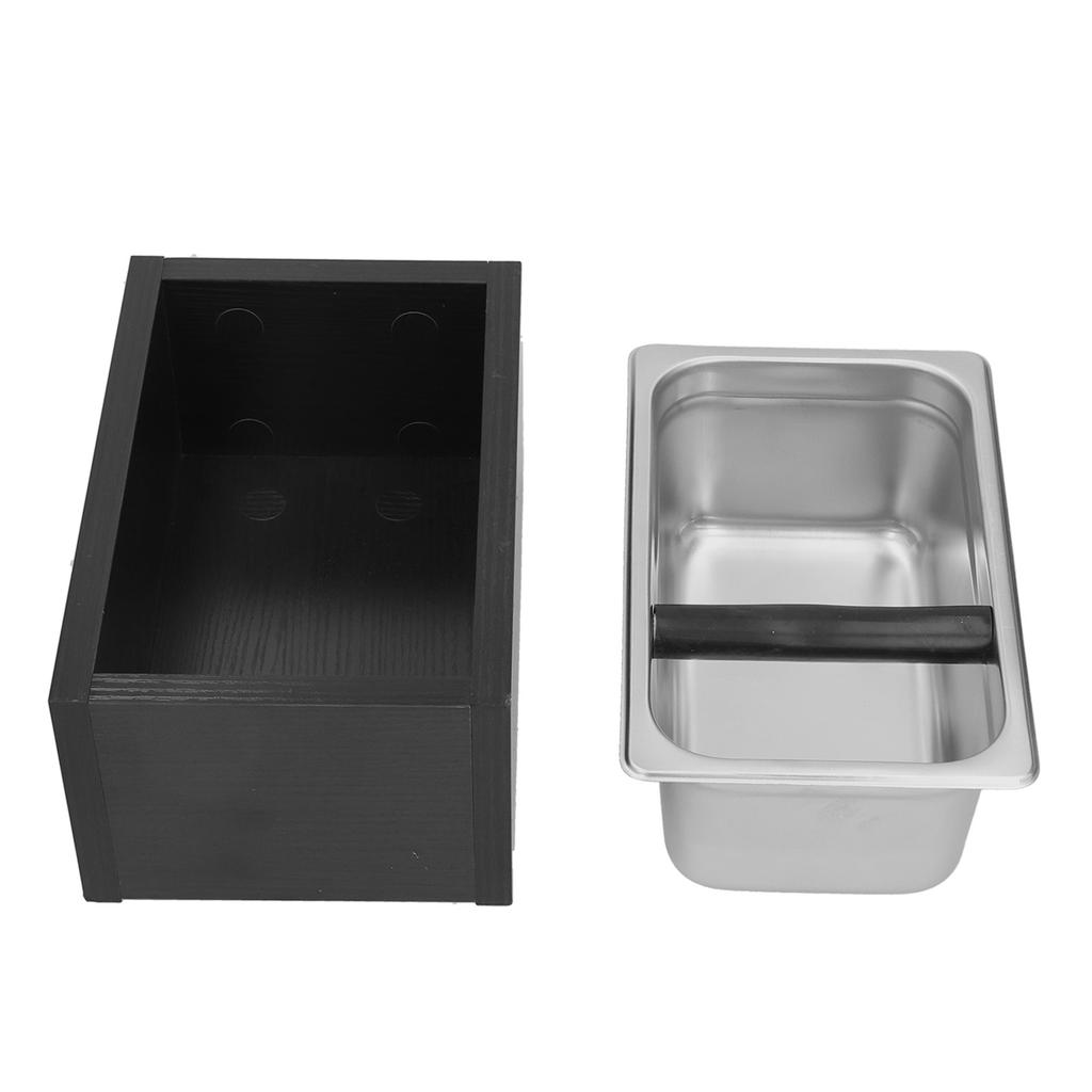 Kaffeeabfallbehälter, großer, abnehmbarer Kaffeesatz-Abstoßbehälter aus Edelstahl für Cafés und Zuhause